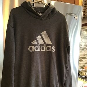 Adidas gray men’s hooded sweatshirt